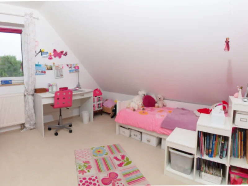Dormitorio infantil de la casa adosada en Rümpel