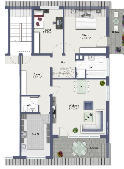 Elegante vivienda dúplex con equipamiento exclusivo